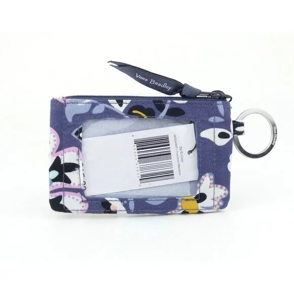 Vera Bradley Charmont Meadow Cotton Zip Id Case NWT - Picture 2 of 2
